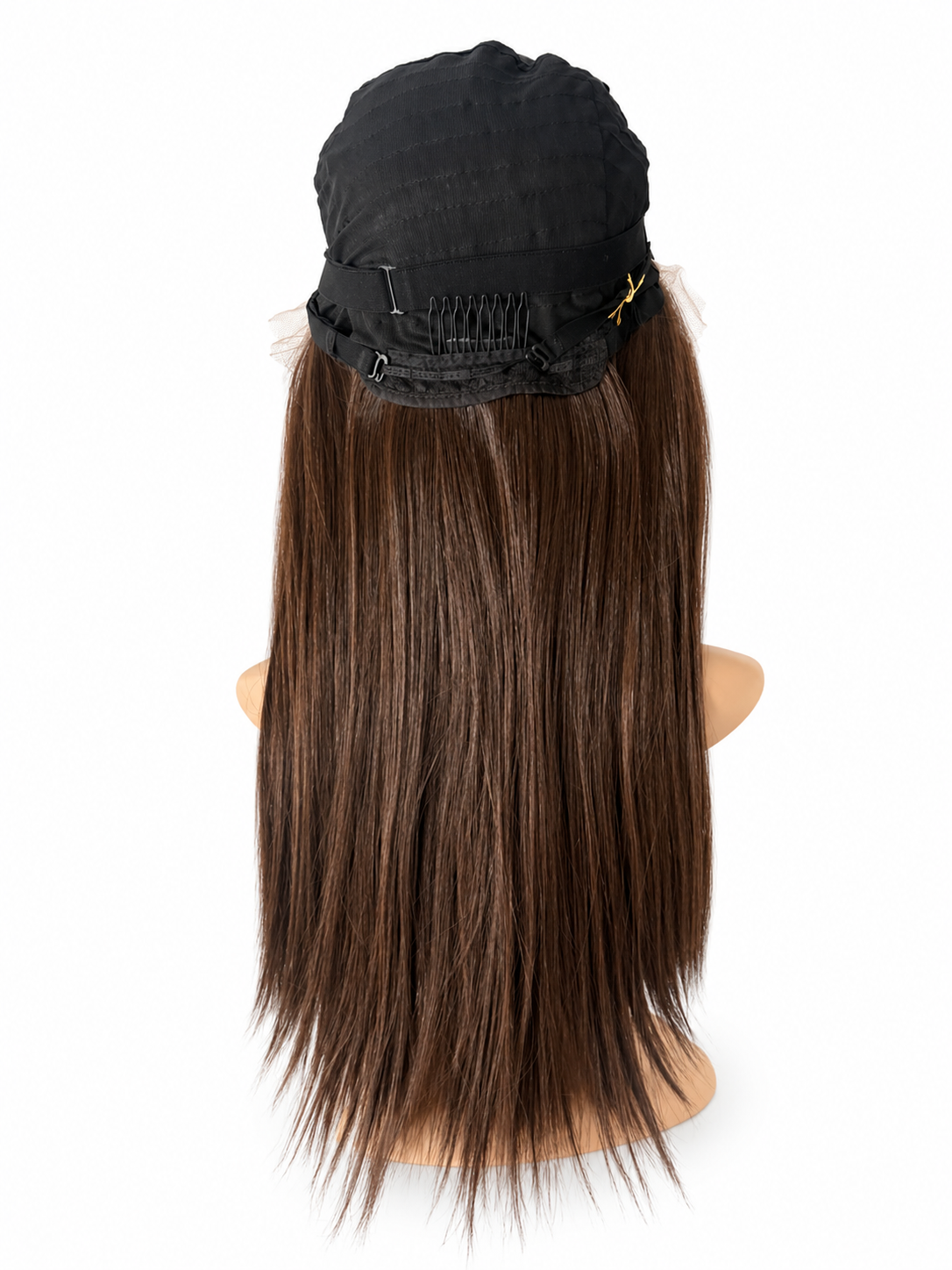 Peluca Renata- Oncológica- Libre peinado- Tono Castaño Mezcla de cabello humano