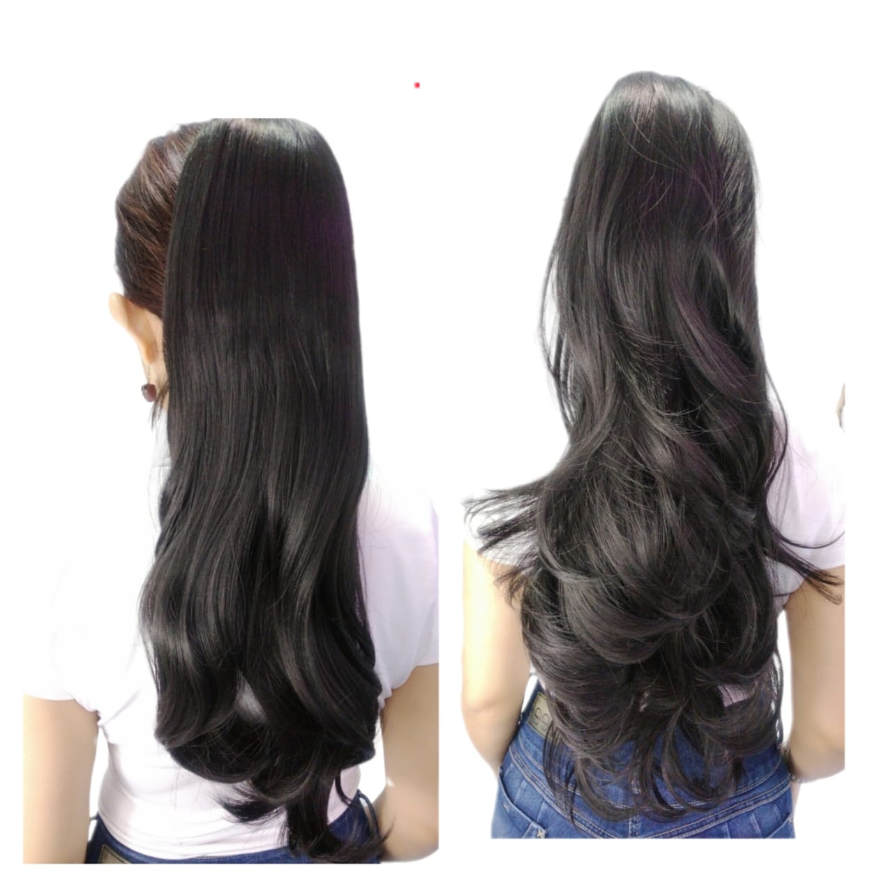 Coleta Coco- Lacia de 25"y Ondulada de 28"/ Variedad de Tonos -2 Look en 1