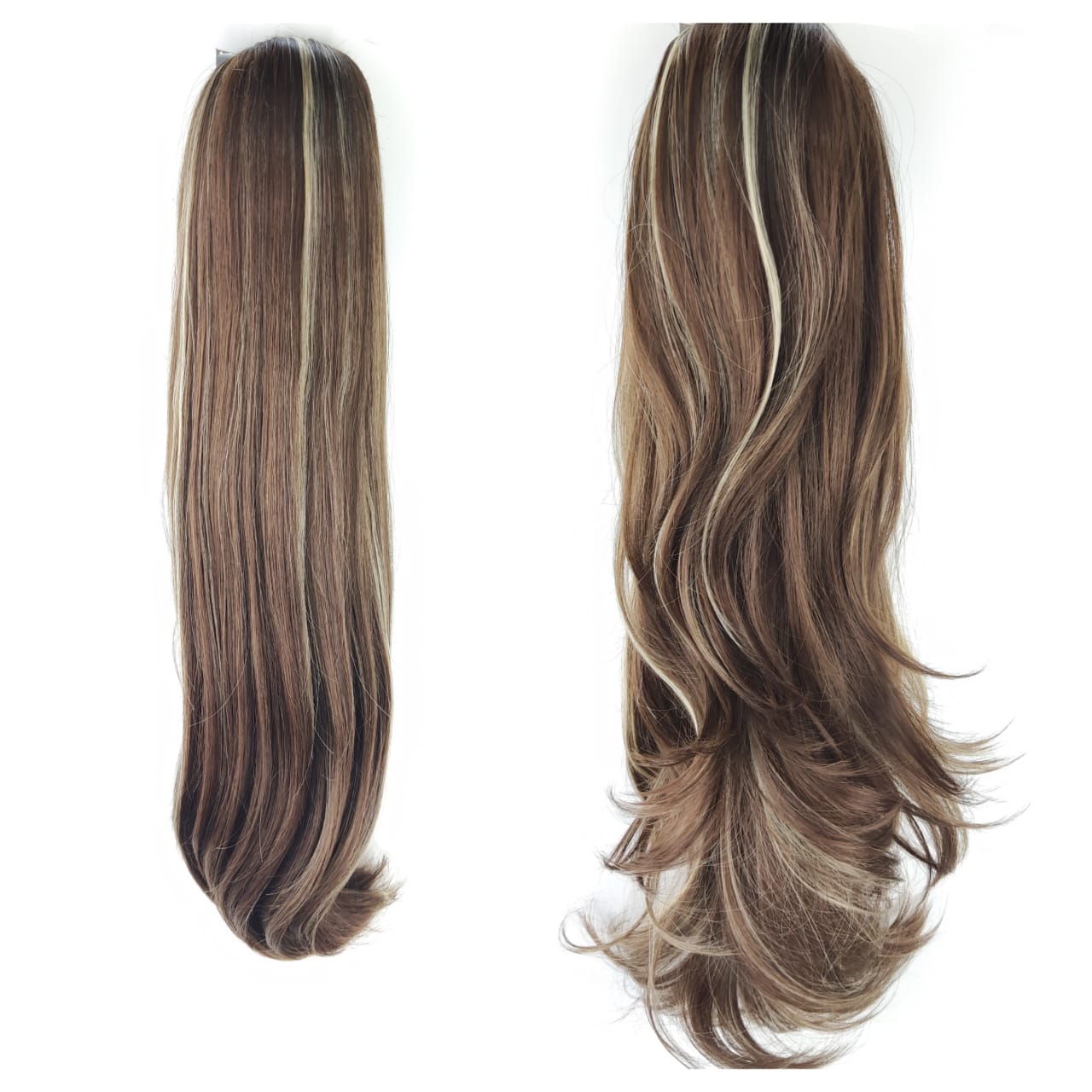 Coleta Coco- Lacia de 25"y Ondulada de 28"/ Variedad de Tonos -2 Look en 1