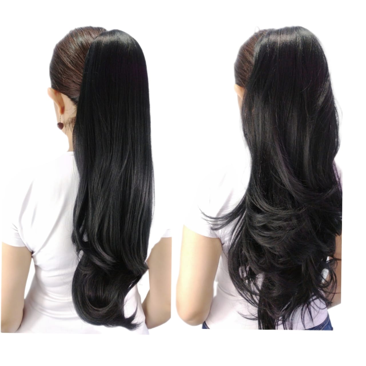 Coleta Coco- Lacia de 25"y Ondulada de 28"/ Variedad de Tonos -2 Look en 1