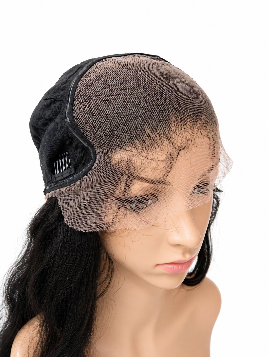 Peluca Kenia- Lace Front- 32" - Libre Peinado -Tono Negro Opaco