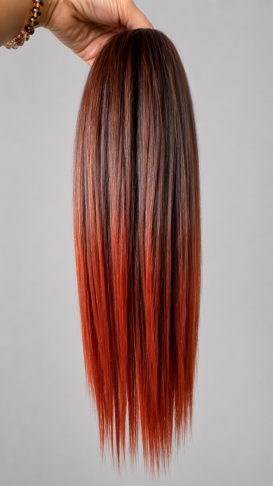 Coleta 50% cabello humano  18"Variedad de Tonos