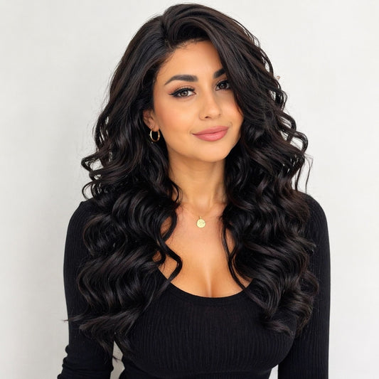 Peluca Anny – Lace Front - Corte Degrafilado/Capas -Tono Castaño Obscuro