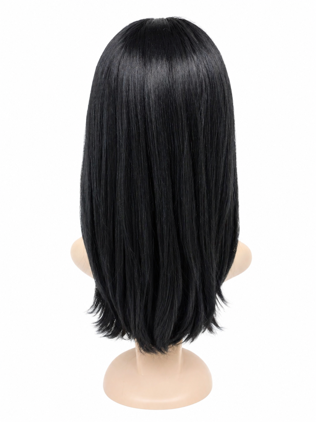 Peluca Jenna – Corte Degrafilado/Capas Con Fleco- Premium-Tono Negro Intenso