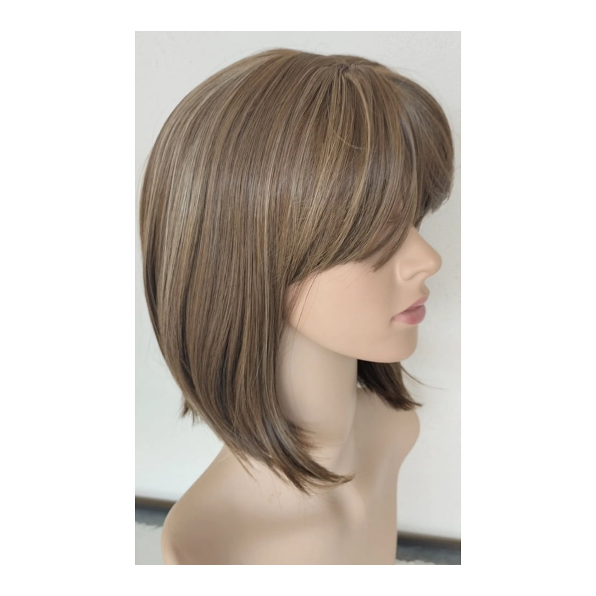 Peluca Teresa/H12/88 Rubio con rayitos  Premium-Corte Bob
