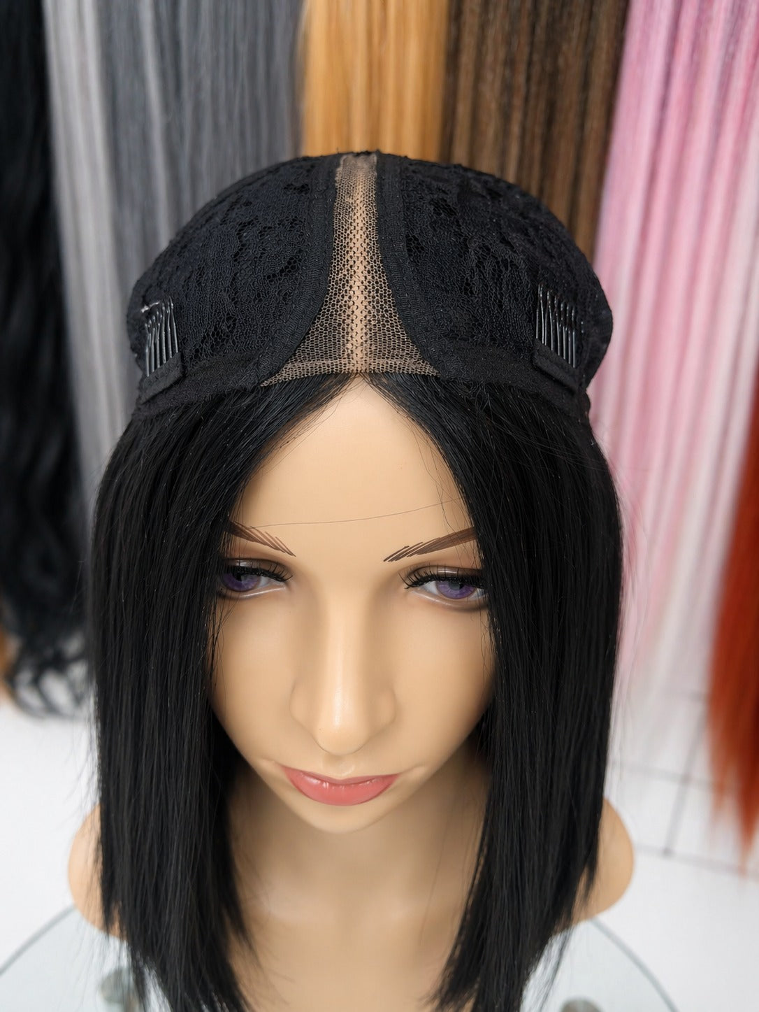 Peluca Valeria – Lets Lace- Corte Bob -Tono Negro Intenso