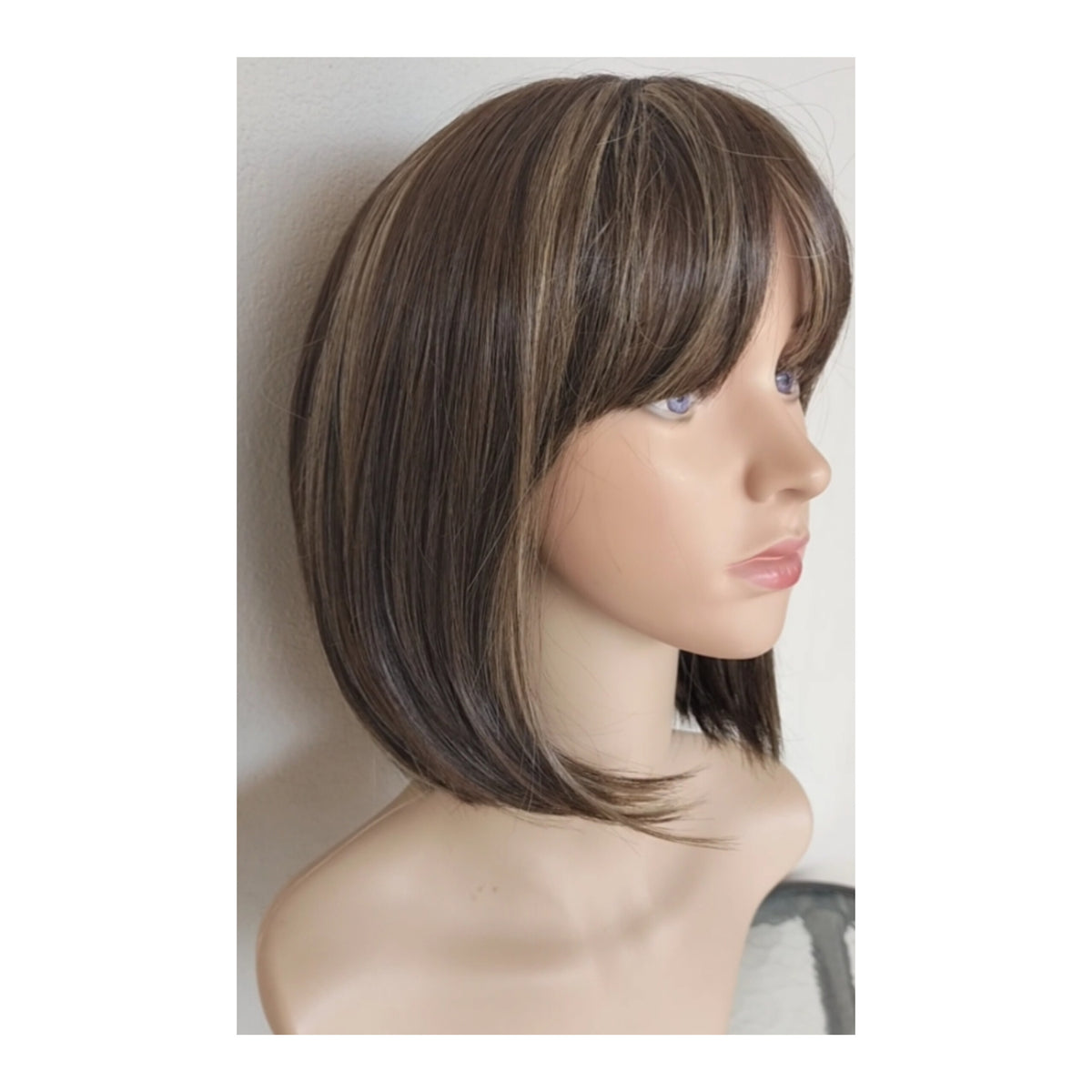 Peluca Teresa/H8/88 Rubio obscuro con rayitos  Premium-Corte Bob