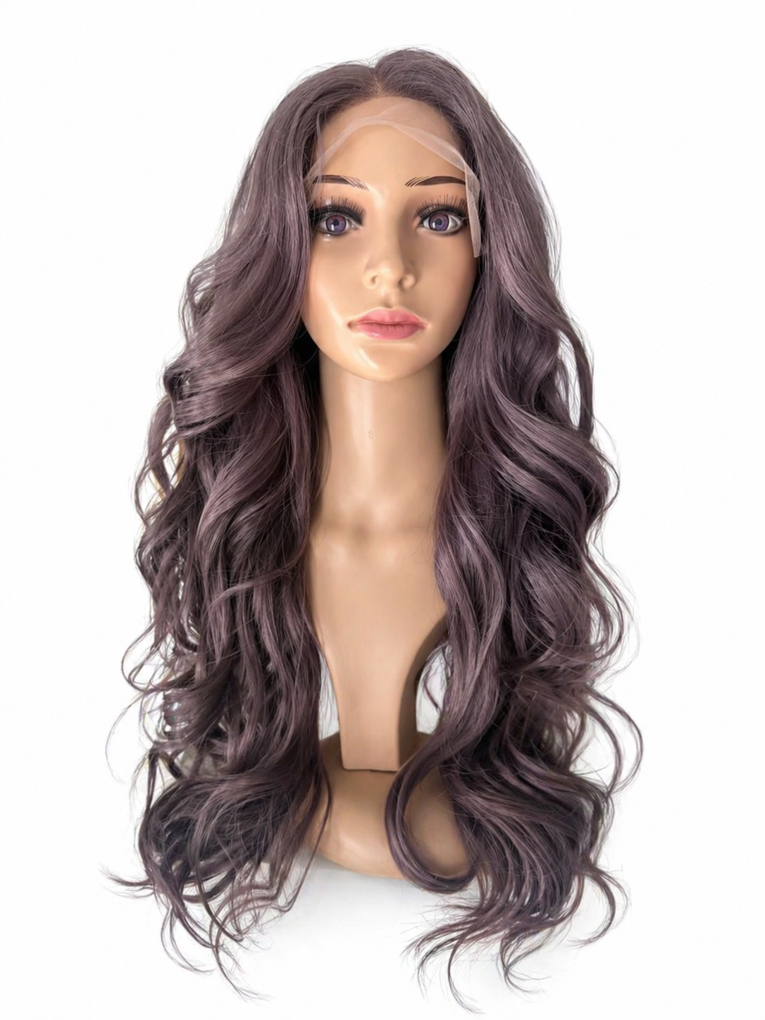 Peluca Chloe – Lace Front- Ondulada- Premium -Tono Gris Cenizo