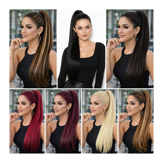 Coleta Anna Lacia 24"/26" Variedad de tonos 2 looks en 1