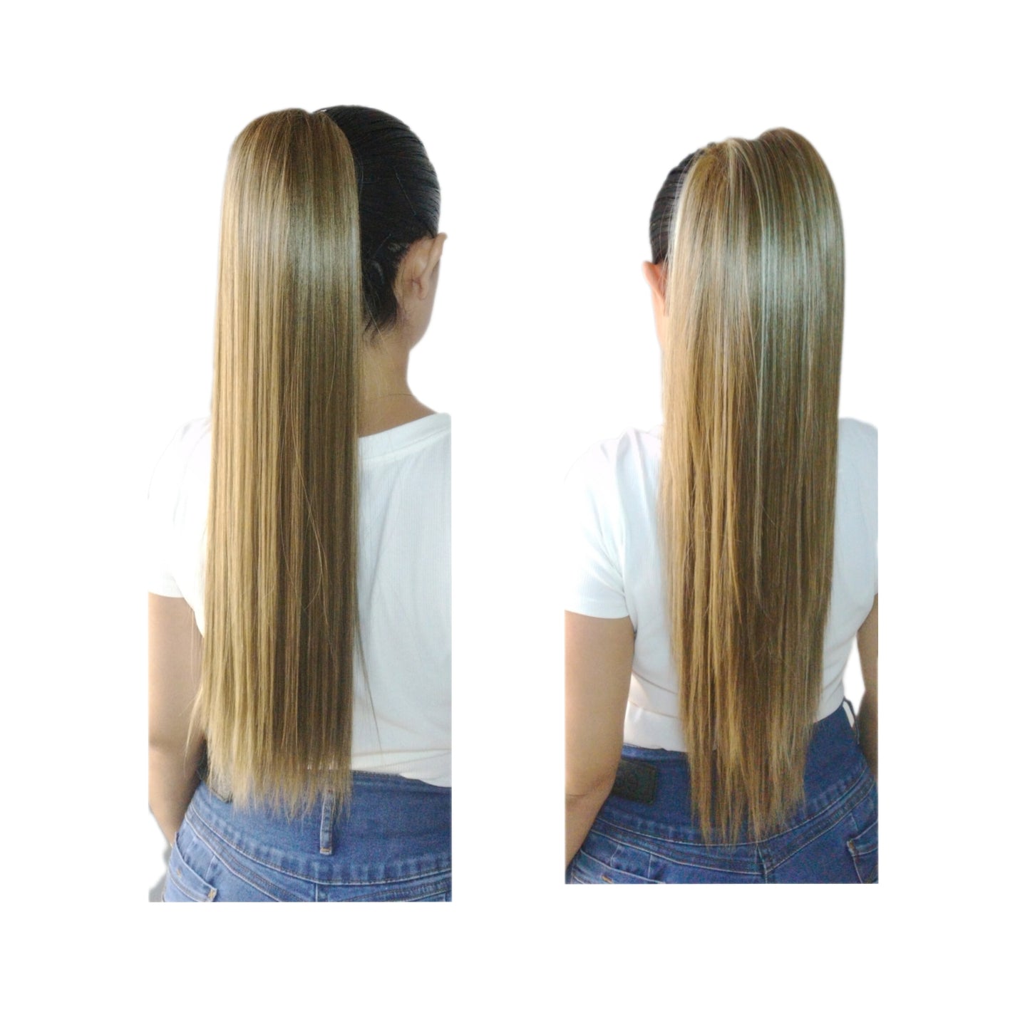 Coleta Anna Lacia 24"/26" Variedad de tonos 2 looks en 1