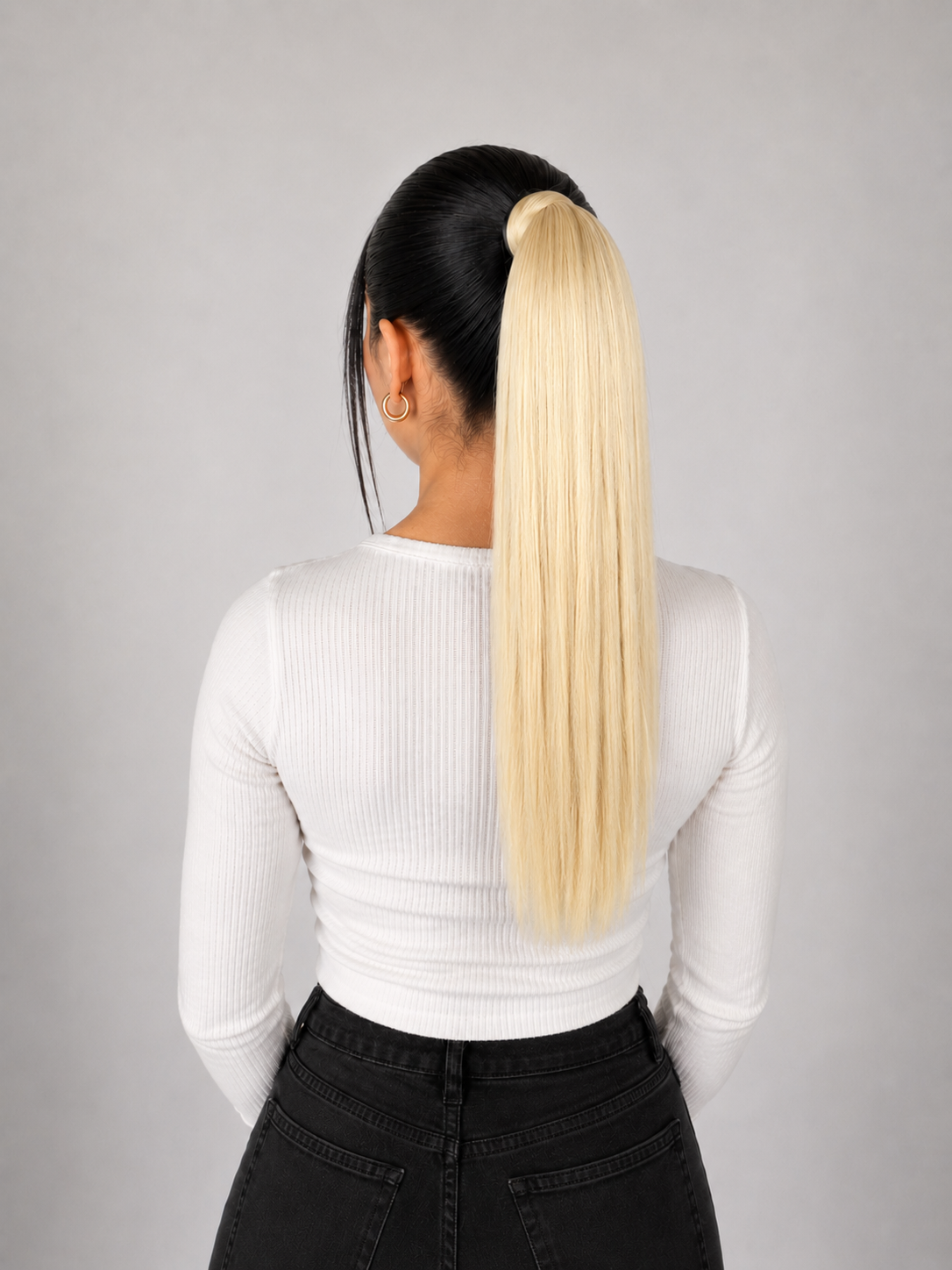 Coleta 50% cabello humano  18"Variedad de Tonos