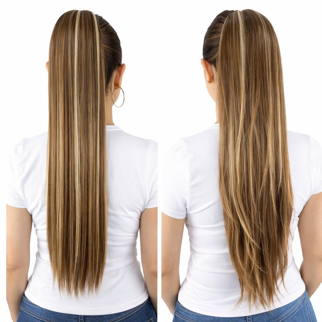Coleta Anna Lacia 24"/26" Variedad de tonos 2 looks en 1