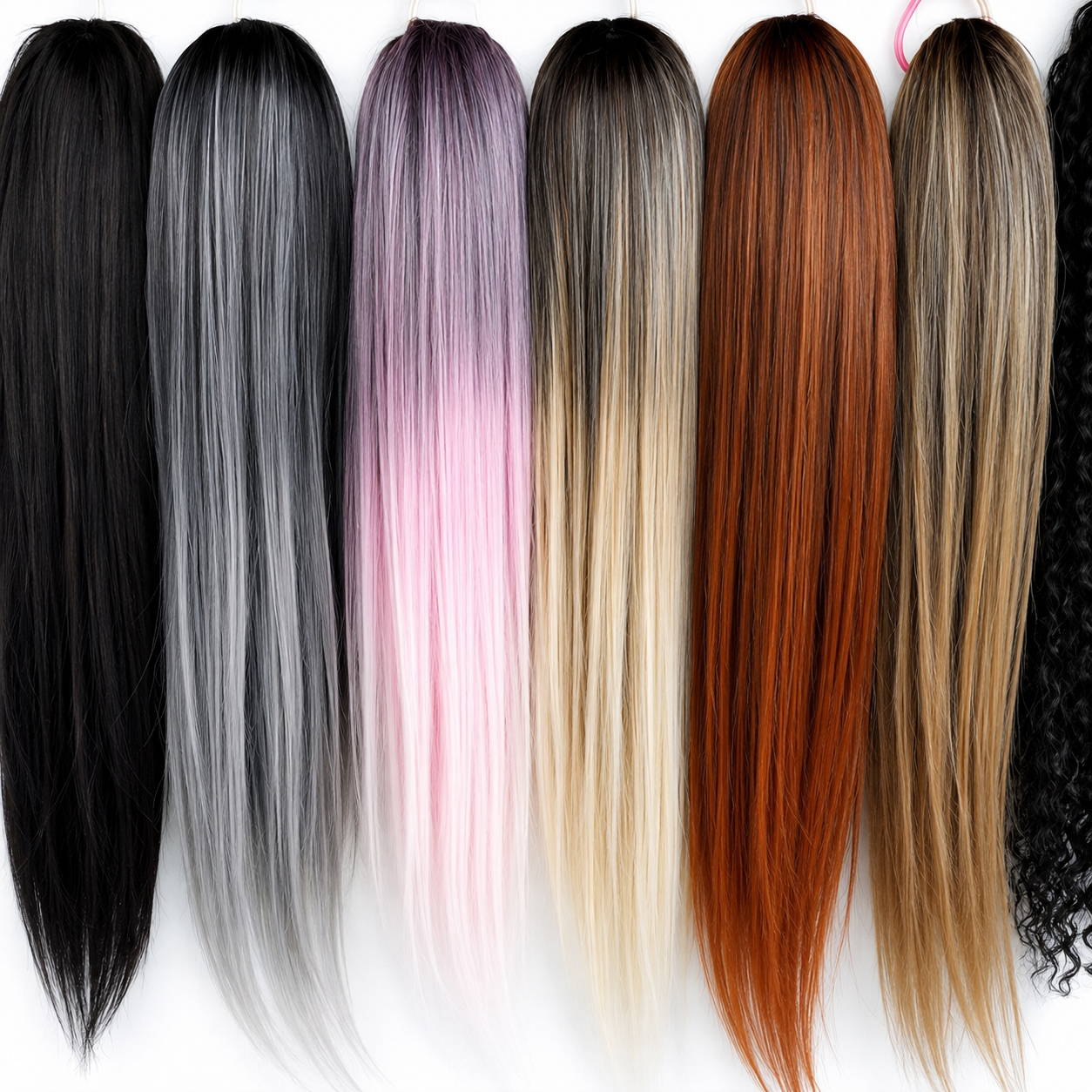 Coleta Lacia 50% cabello humano 28" Variedad de tonos