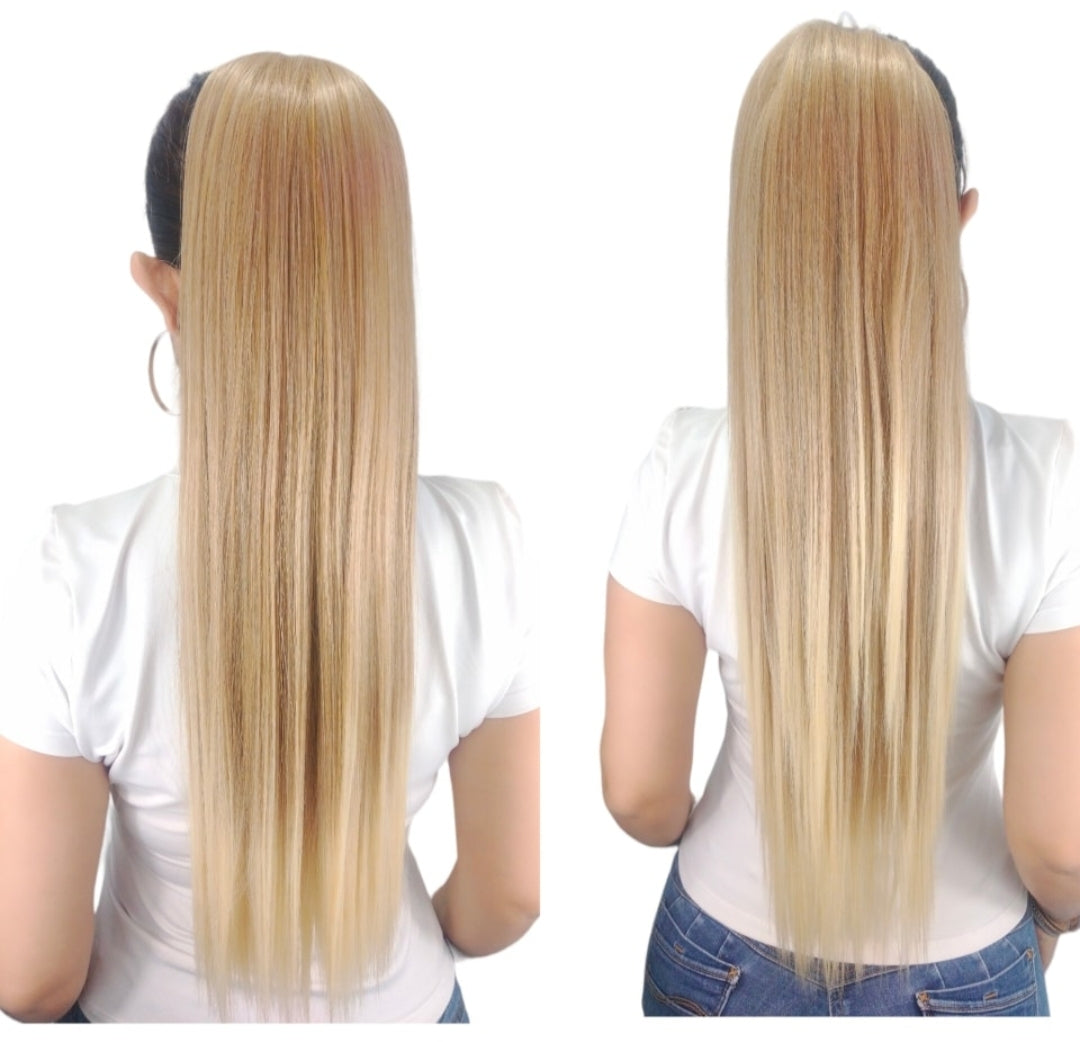 Coleta Anna Lacia 24"/26" Variedad de tonos 2 looks en 1