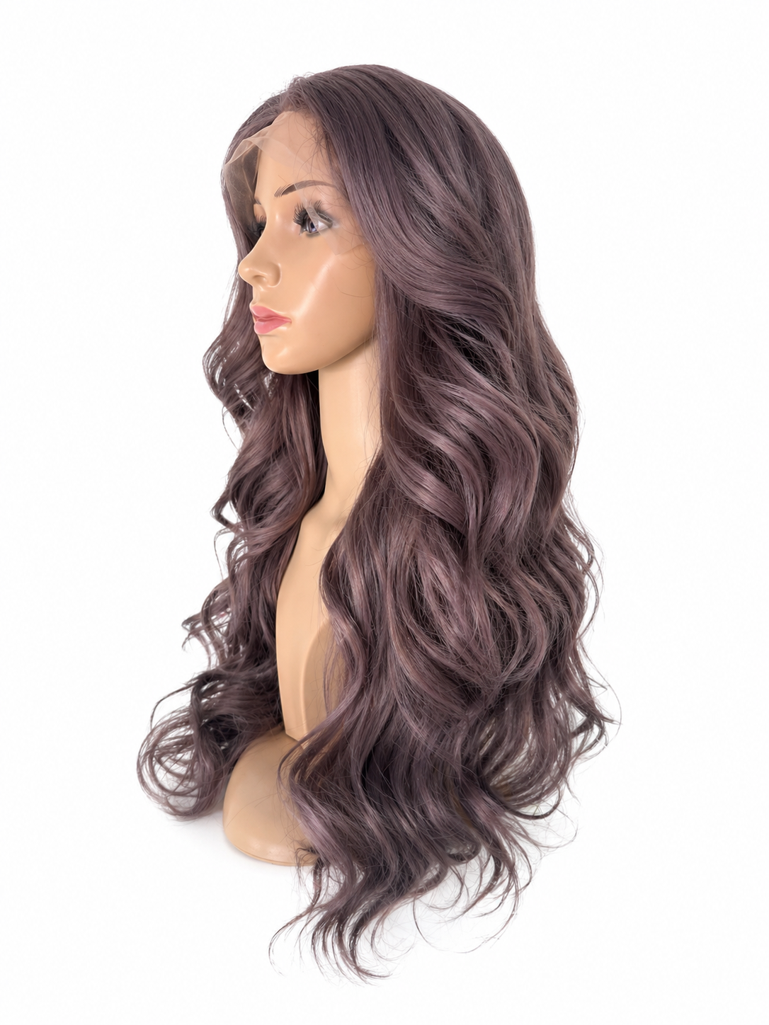 Peluca Chloe – Lace Front- Ondulada- Premium -Tono Gris Cenizo