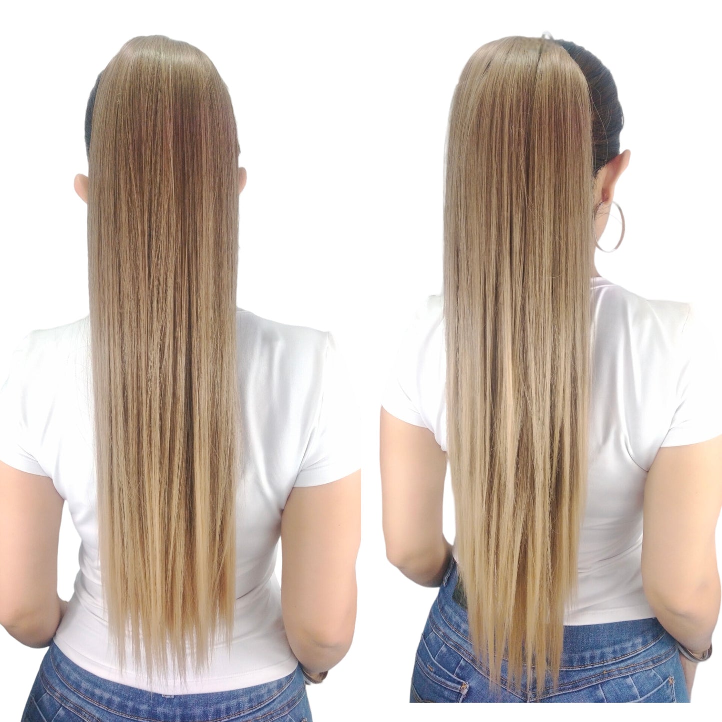 Coleta Anna Lacia 24"/26" Variedad de tonos 2 looks en 1