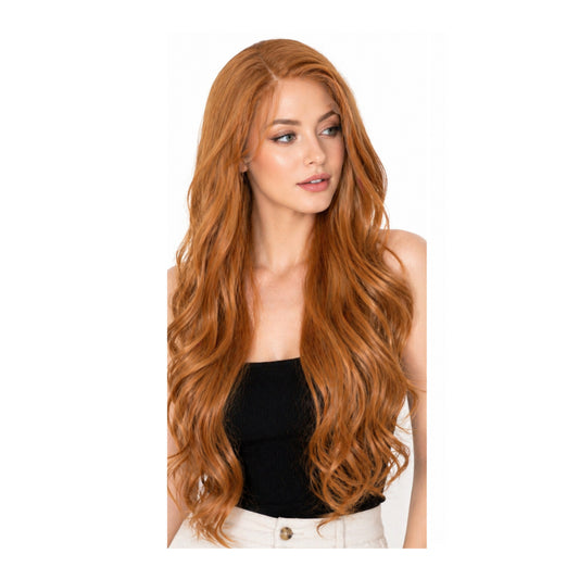 Peluca Ibbie – Lace Front - Ondulada -Tono Rubio Dorado Intenso