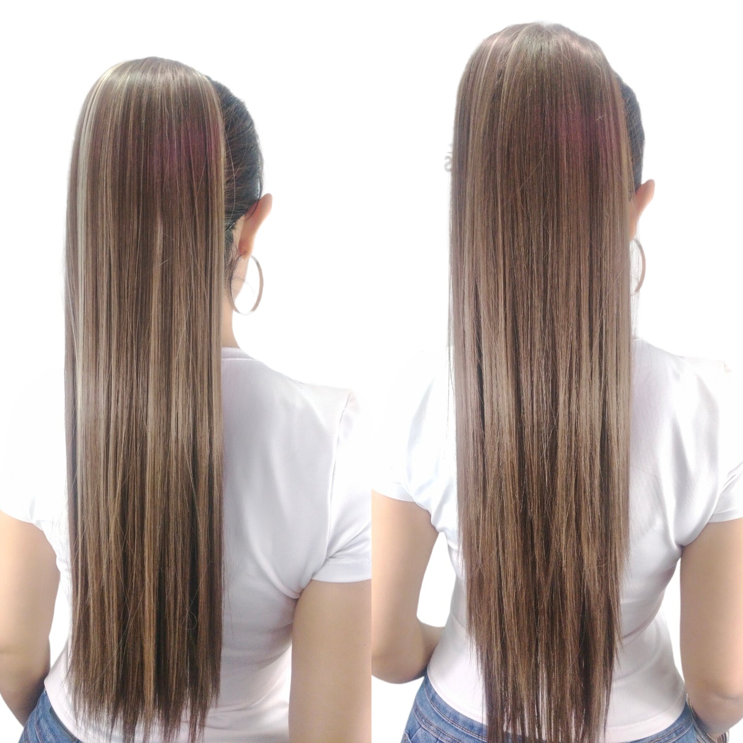 Coleta Anna Lacia 24"/26" Variedad de tonos 2 looks en 1