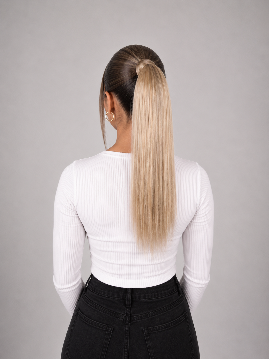 Coleta 50% cabello humano  18"Variedad de Tonos