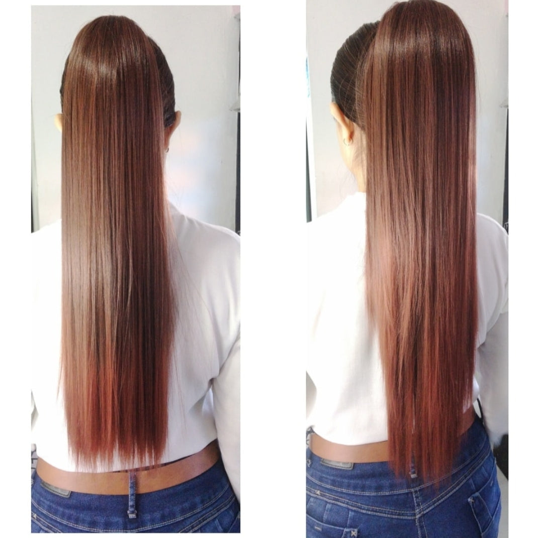 Coleta Anna Lacia 24"/26" Variedad de tonos 2 looks en 1