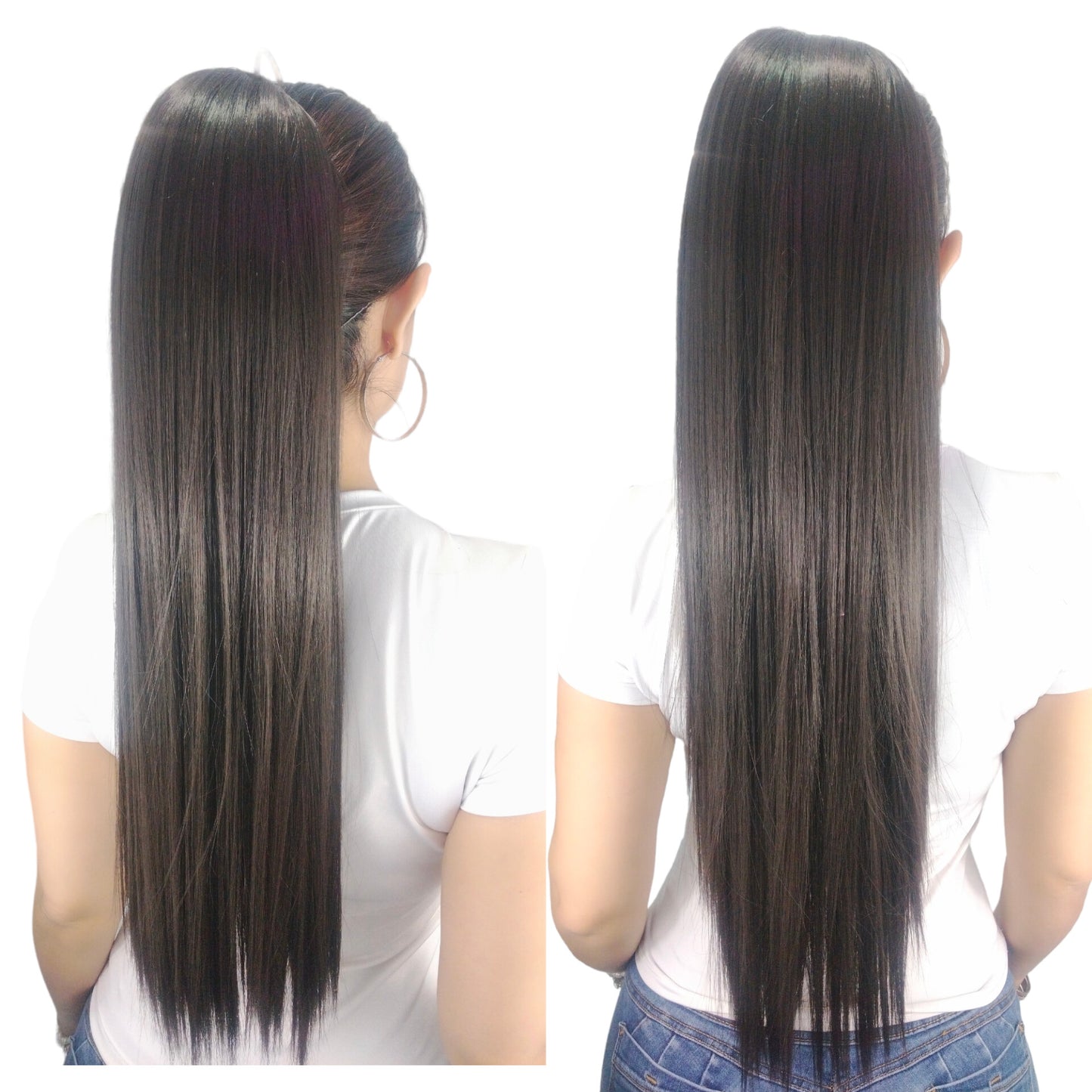 Coleta Anna Lacia 24"/26" Variedad de tonos 2 looks en 1