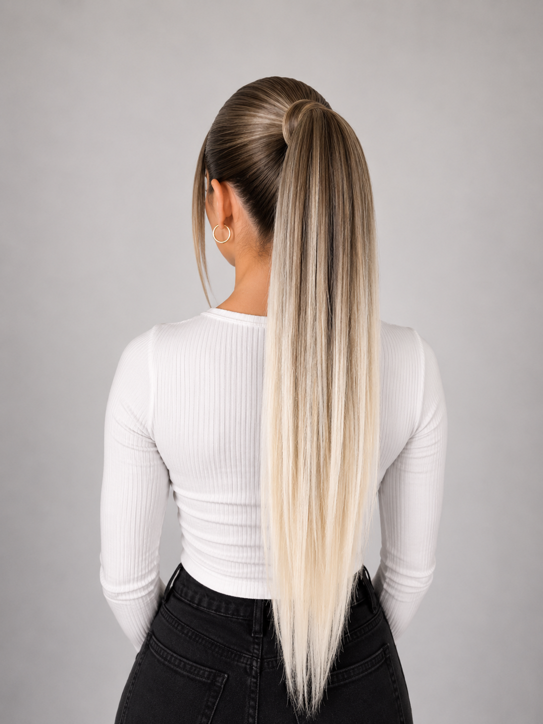 Coleta Lacia 50% cabello humano 28" Variedad de tonos