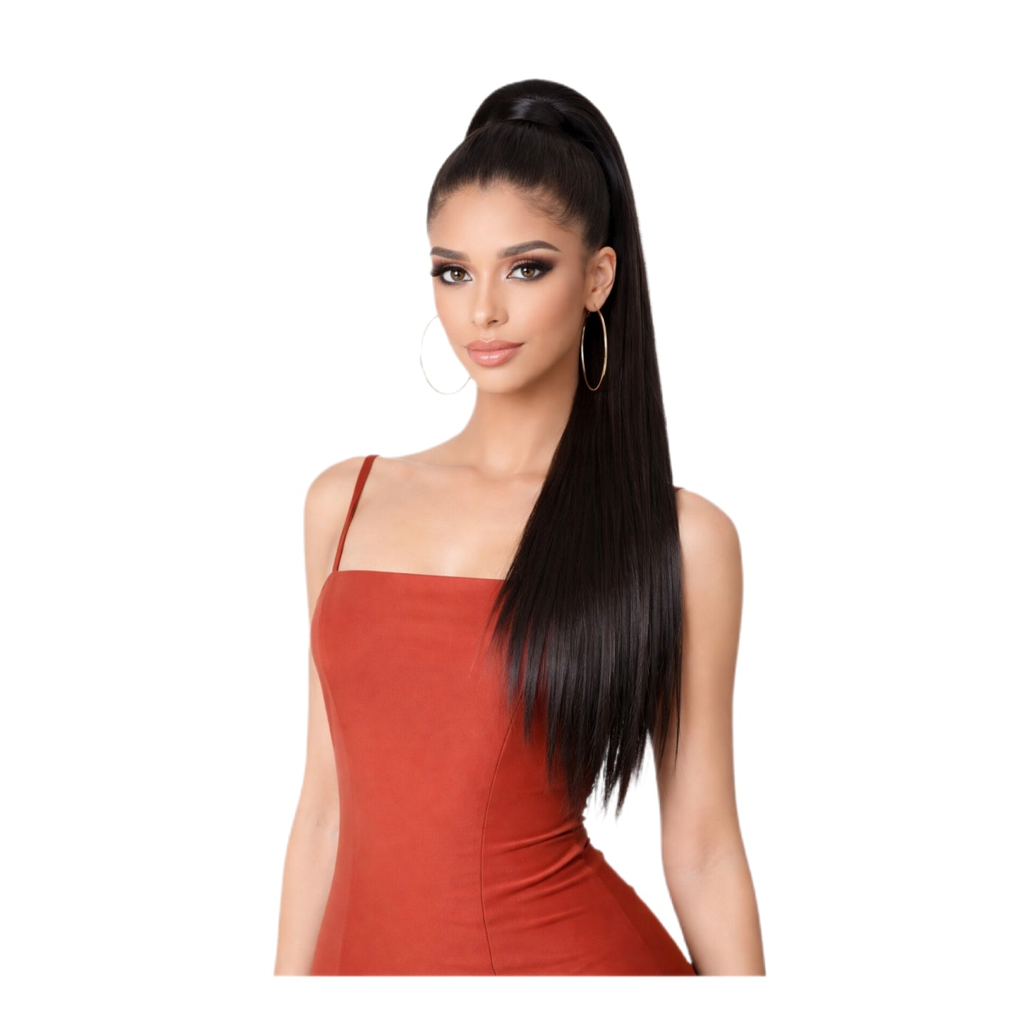 Coleta Lacia 50% cabello humano 28" Variedad de tonos